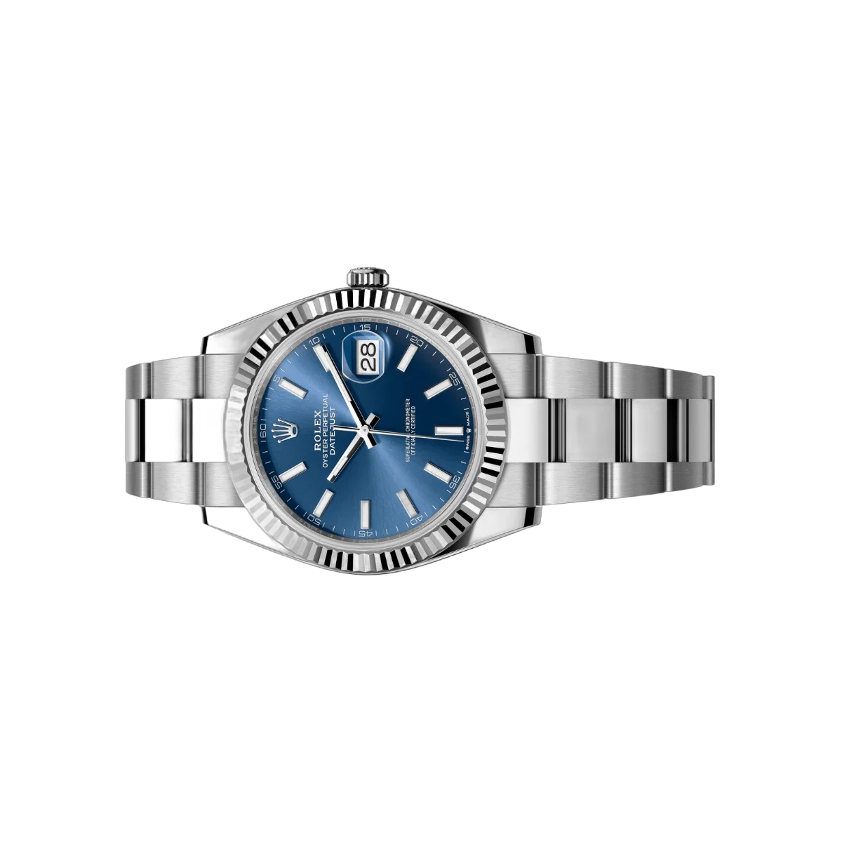 Rolex Datejust 126334-0001 Oystersteel White Gold Bezel 41Mm Blue Index Dial Men's Watch – additional product photo 2