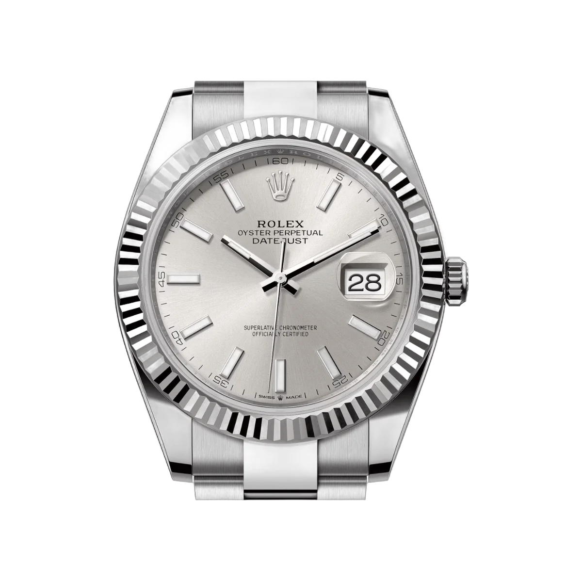 Rolex Datejust 126334-0003 Oystersteel 18K White Gold Bezel Silver Index Dial 41mm Mens Watch – additional product photo 3