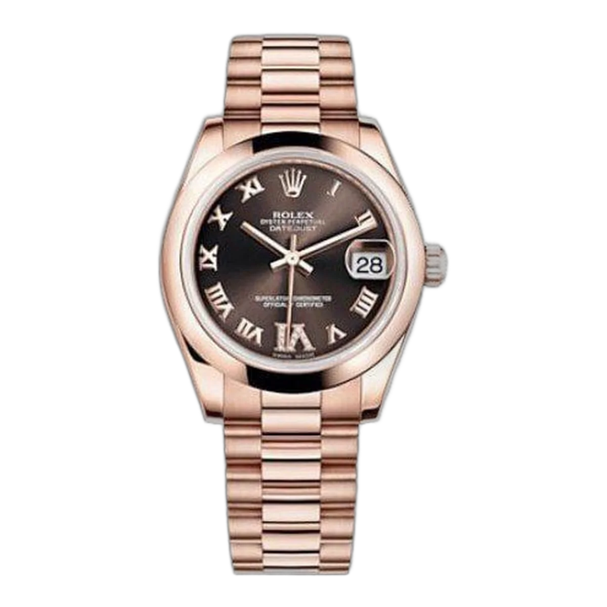 Rolex Datejust 18Kt Rose Gold 31Mm Ladies Watch