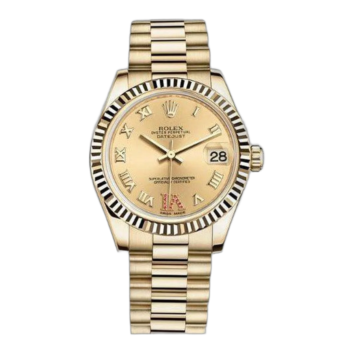 Rolex Datejust 18Kt Yellow Gold 31Mm Ladies Watch