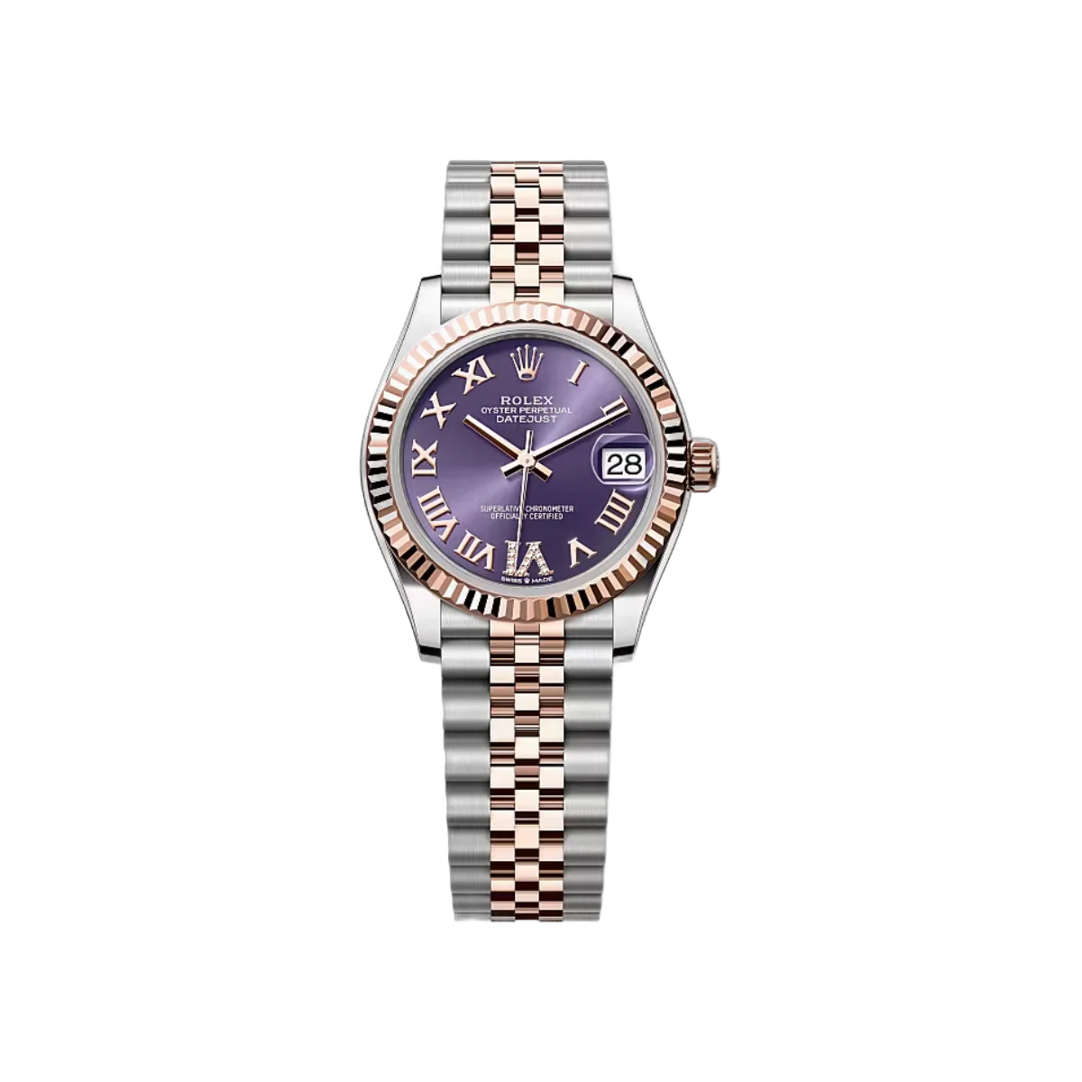 Rolex Datejust 278271-0020 Oystersteel-Everose Gold Aubergine Dial 31mm Women’s Watch
