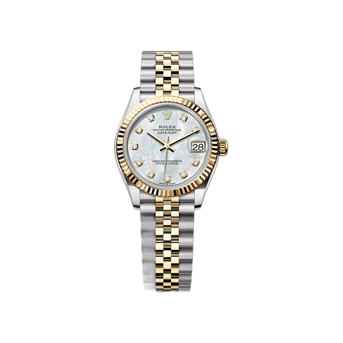 Rolex Datejust 278273-0028 Oystersteel-Yellow Gold MOP Dial 31mm Women’s Watch