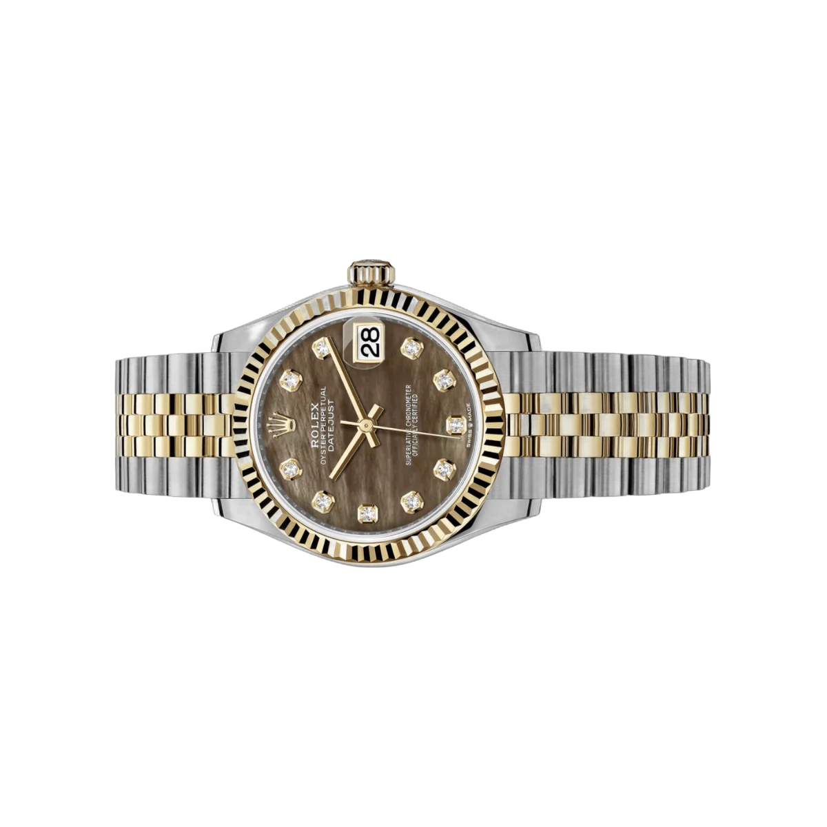 Rolex Datejust 278273 DKMDJ Dark 18K Yellow Gold And Steel 31mm MOP Diamonds Dial Womens Watch – additional product photo 2