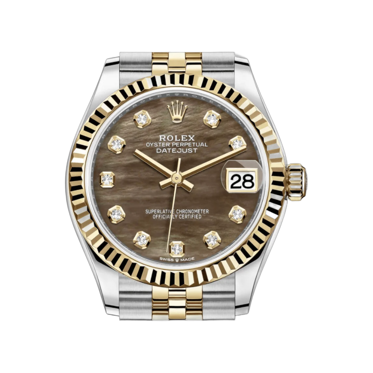 Rolex Datejust 278273 DKMDJ Dark 18K Yellow Gold And Steel 31mm MOP Diamonds Dial Womens Watch – additional product photo 3