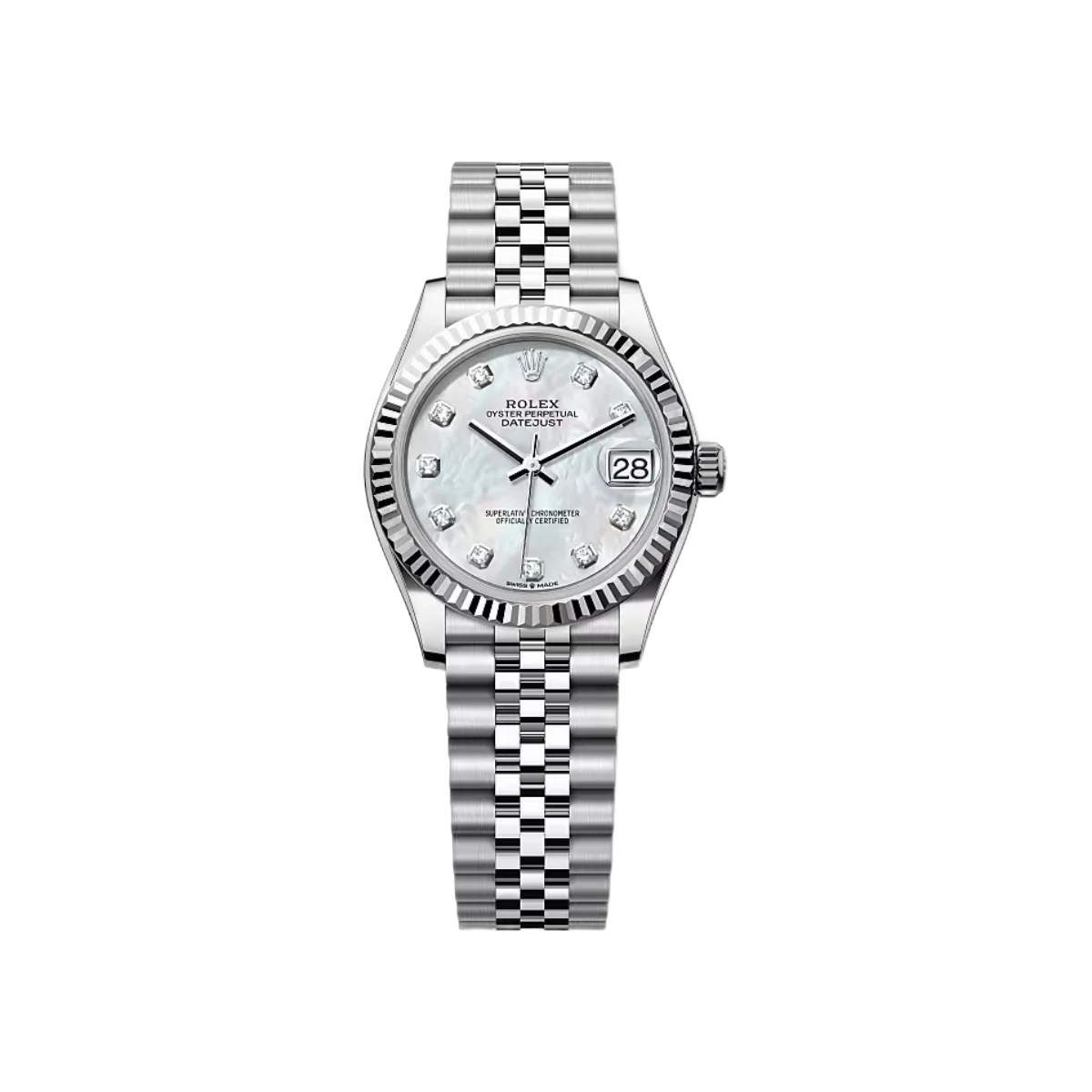 Rolex Datejust 278274-0006 Oystersteel And White Gold MOP Dial 31mm Women’s Watch