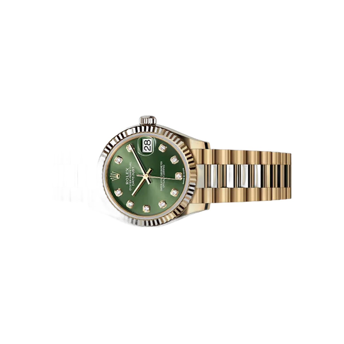 Rolex Datejust 278278-0011 Yellow Gold 31mm Olive Green Diamonds Dial Ladies Watch – additional product photo 2