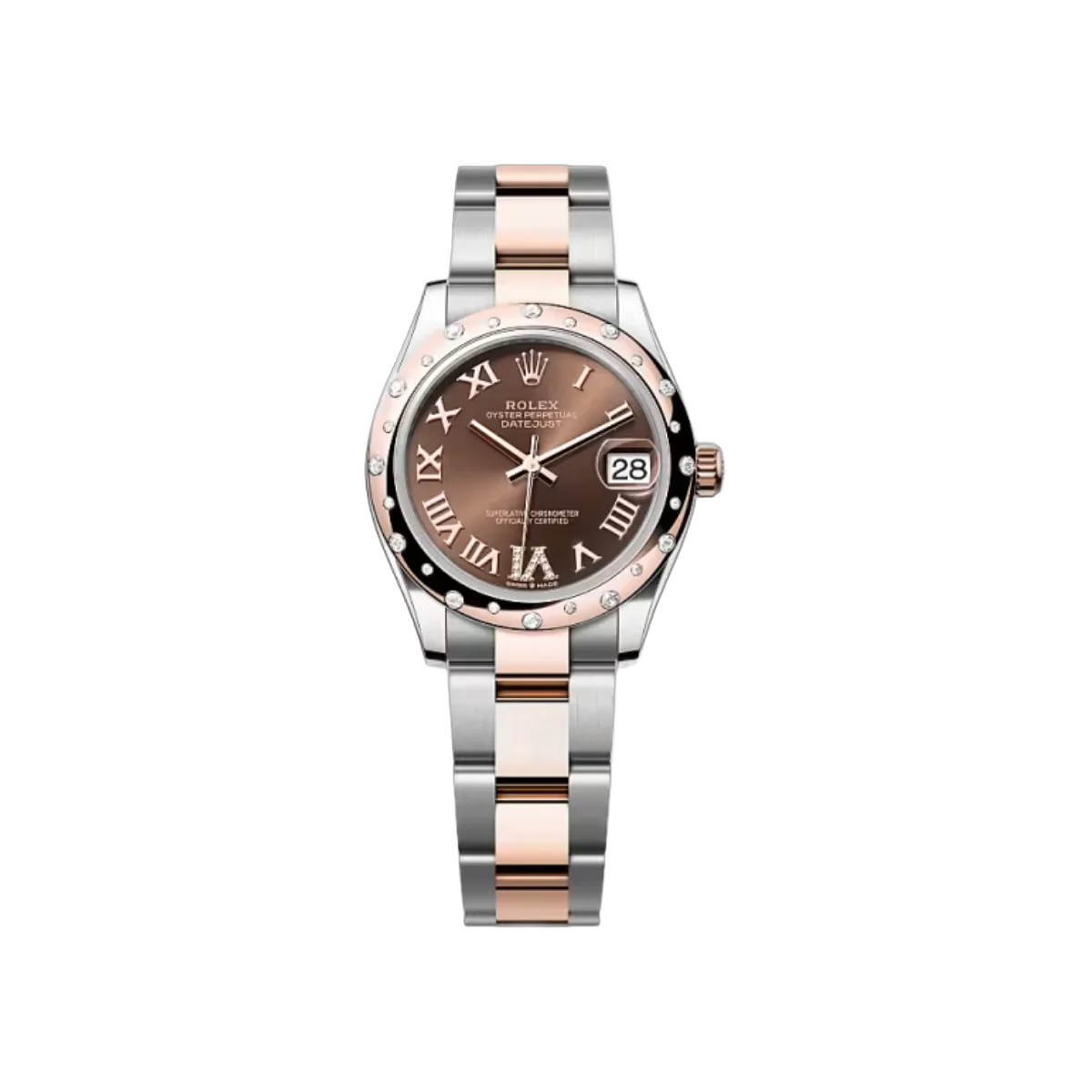 Rolex Datejust 278341RBR-0003 Oystersteel-Everose Gold Chocolate Dial 31mm Women’s Watch