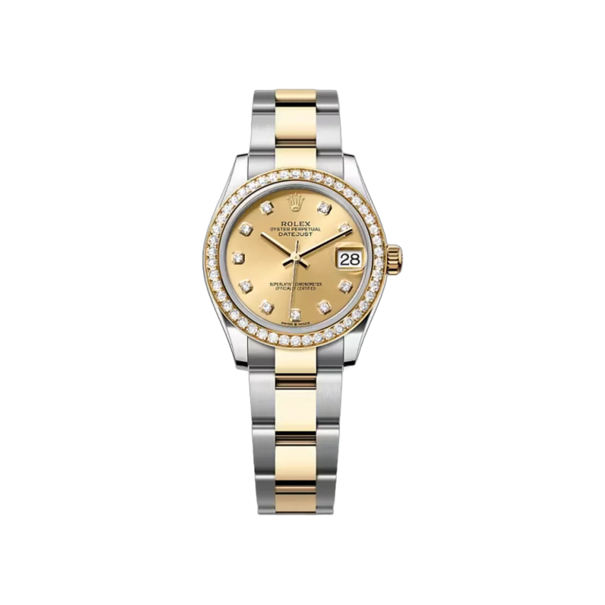 Rolex Datejust 278383RBR-0025 Oystersteel And Yellow Gold Champagne Dial 31mm Women’s Watch
