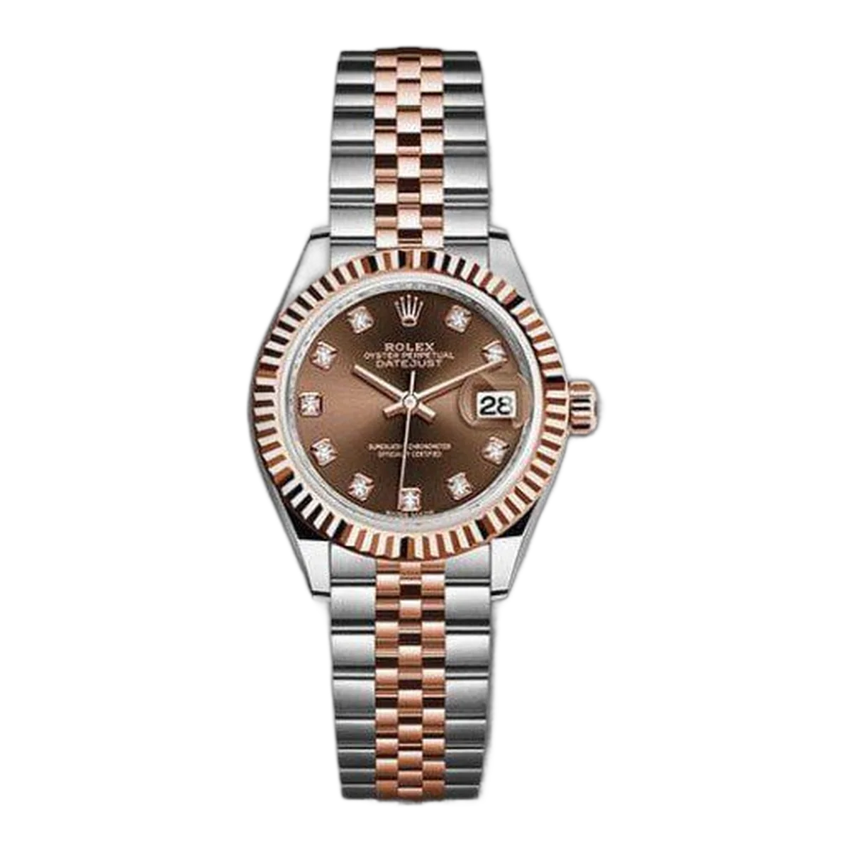 Rolex Datejust 279171 Chodj Chcololate Diamond Dial 28Mm Steel And 18Kt Rose Gold Ladies Watch