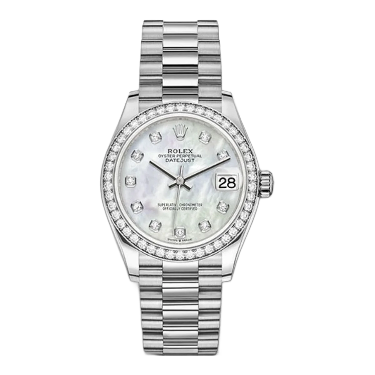 Rolex Datejust 31 M278289Rbr-0005 White Diamond 18K White Gold