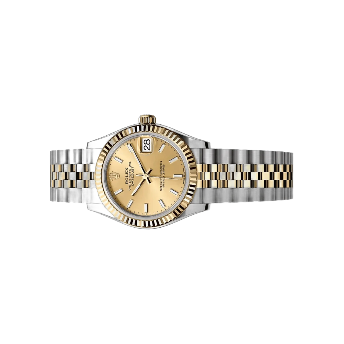 Rolex Datejust 31mm 278273 Yellow Dial Steel And Gold Yellow Gold Fluted Bezel Jubilee Womens Watch – additional product photo 2