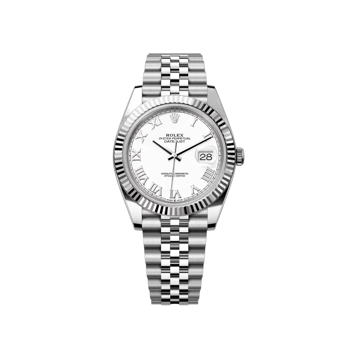 Rolex Datejust 41 Oyster Perpetual 126334-0024 White Gold 41mm White Dial Roman Numerals Mens Watch