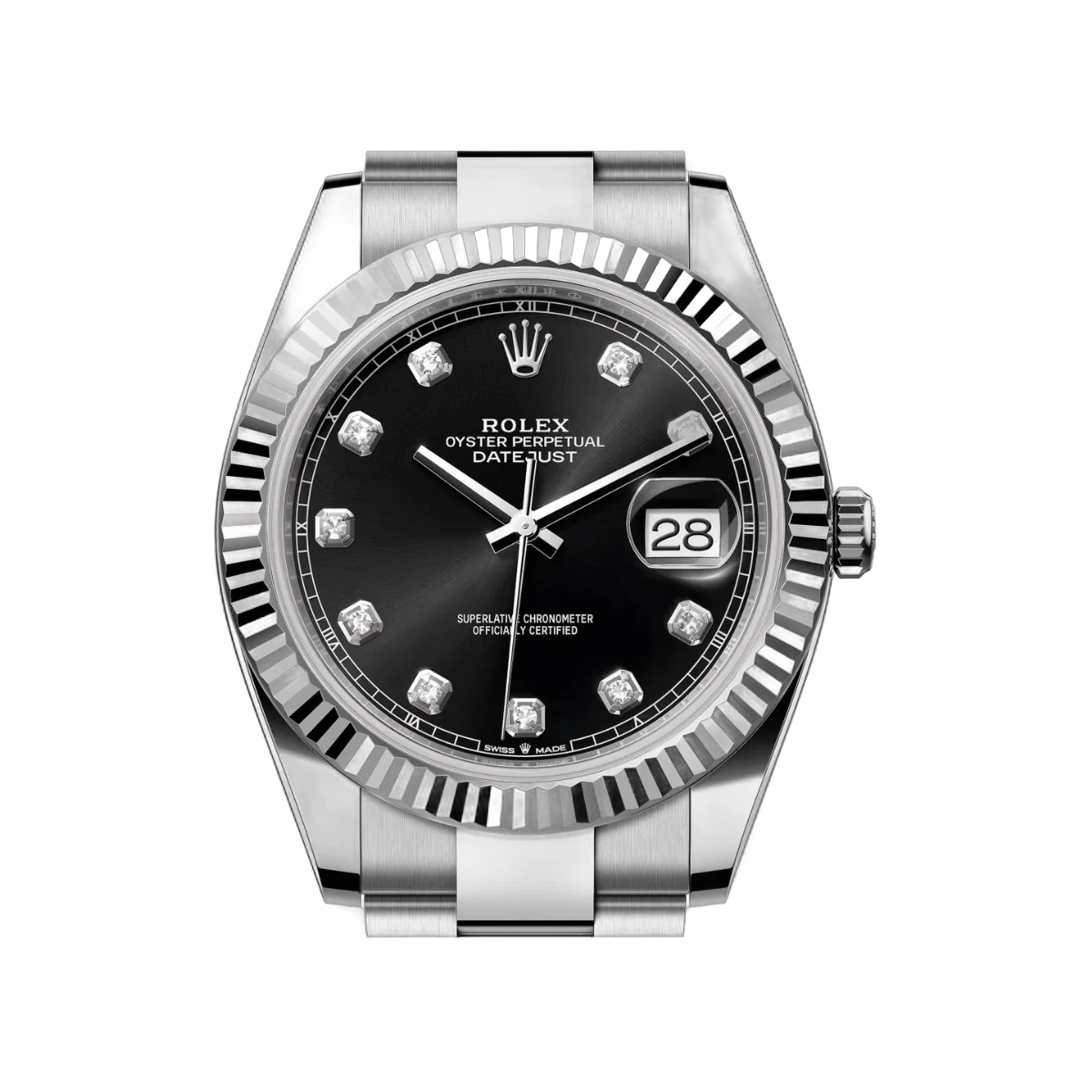 Rolex Datejust 41 Oysters Perpetual 126334-0011 White Gold 41mm Black Diamond Dial Men's Watch – additional product photo 3