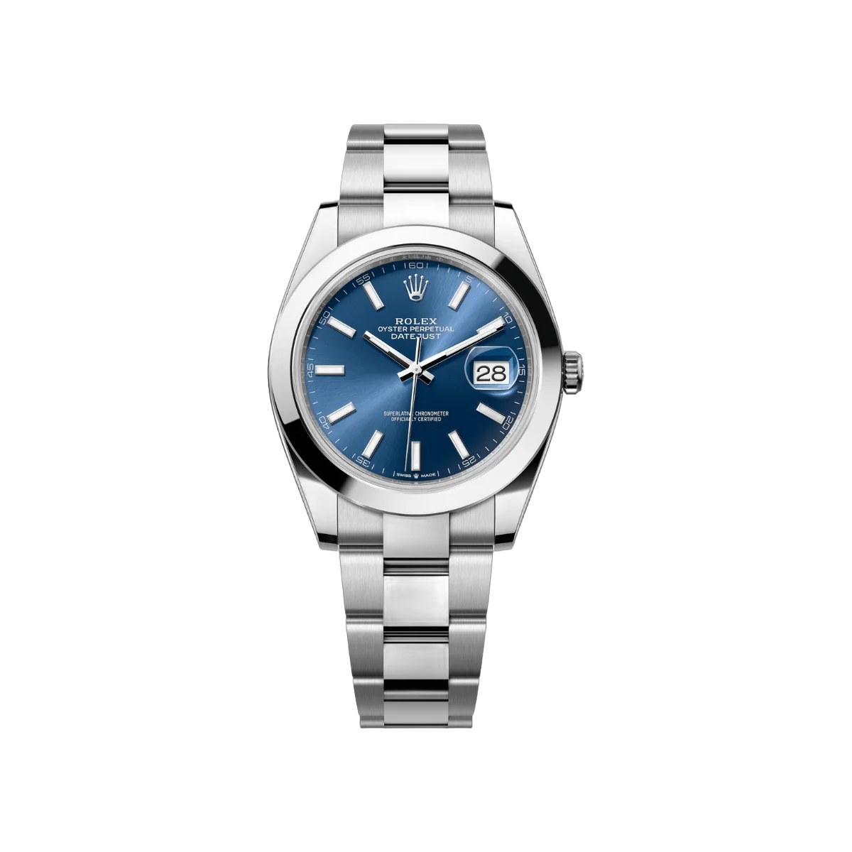 Rolex Datejust m126300-0001 Oyster Perpetual Stainless Steel 41Mm Blue Dial Men's Watch