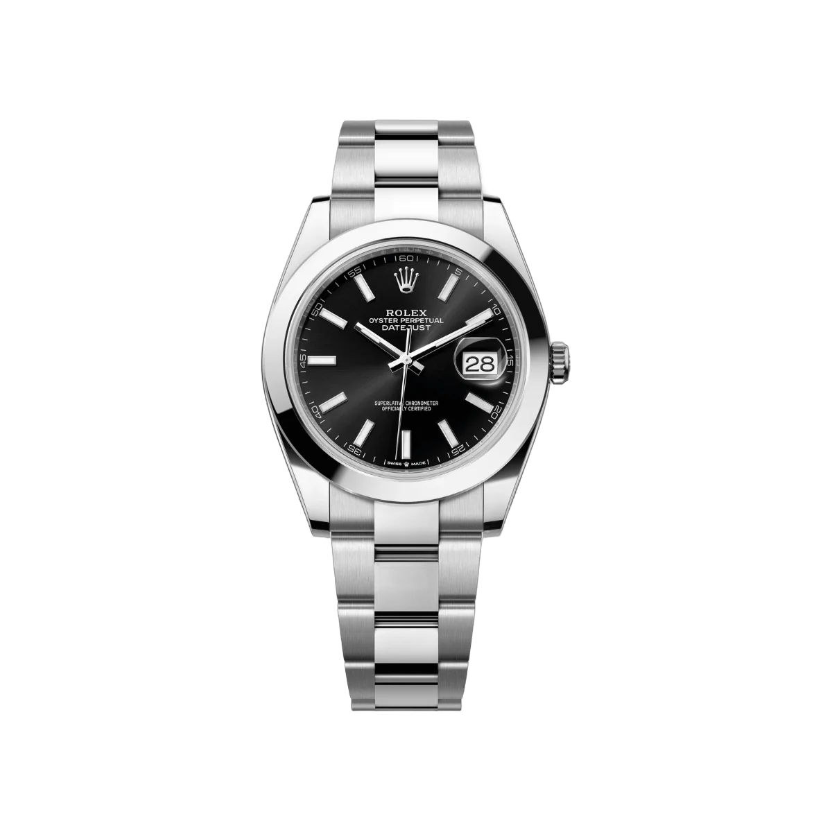 Rolex Datejust m126300-0011 Oyster Perpetual Stainless Steel 41mm Black Index Dial Mens Watch