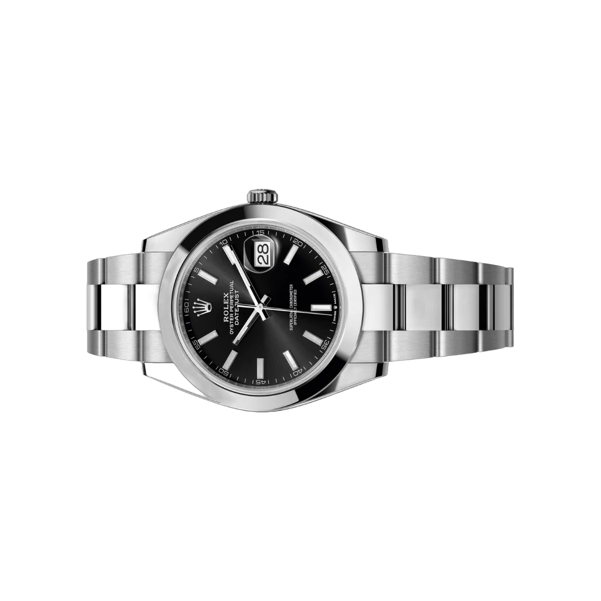 Rolex Datejust m126300-0011 Oyster Perpetual Stainless Steel 41mm Black Index Dial Mens Watch – additional product photo 2