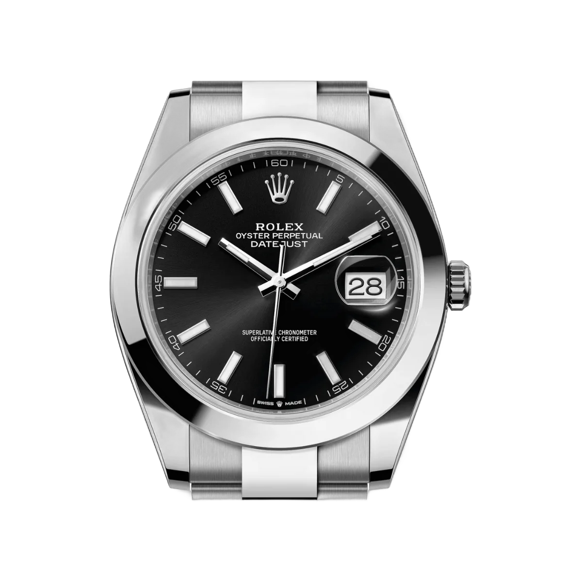 Rolex Datejust m126300-0011 Oyster Perpetual Stainless Steel 41mm Black Index Dial Mens Watch – additional product photo 3
