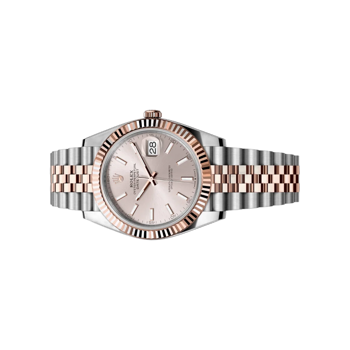Rolex Datejust m126331-0010 Oyster Perpetual 18K Everose Gold 41Mm Sundust Dial Men’s Watch – additional product photo 2