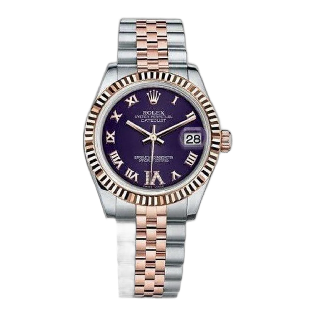 Rolex Datejust Stainless Steel &Amp; 18Kt Rose Gold 31Mm Ladies Watch