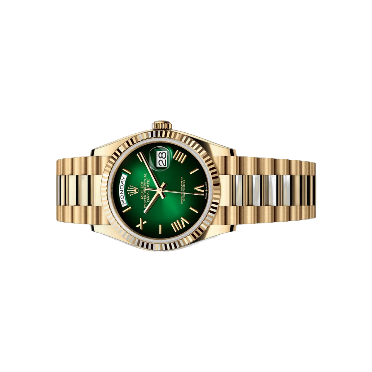 Rolex Day-Date 128238-0118 Yellow Gold 36mm Green Dial Ladies Watch – additional product photo 2