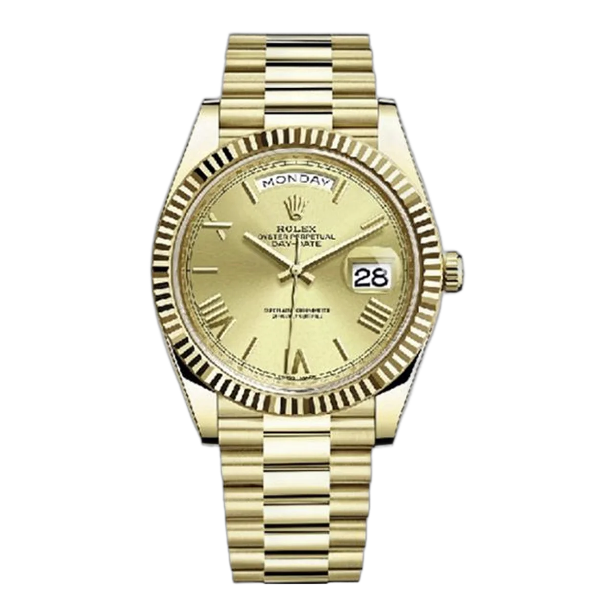 Rolex Day Date 18Kt Yellow Gold Champagne Dial 40Mm Men's Watch