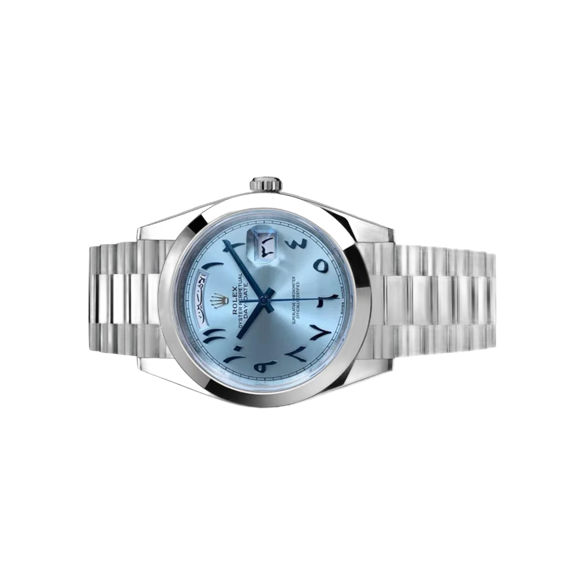 Rolex Day-Date 228206 Platinum 40mm Ice Blue Arabic Dial Men's Watch – additional product photo 2