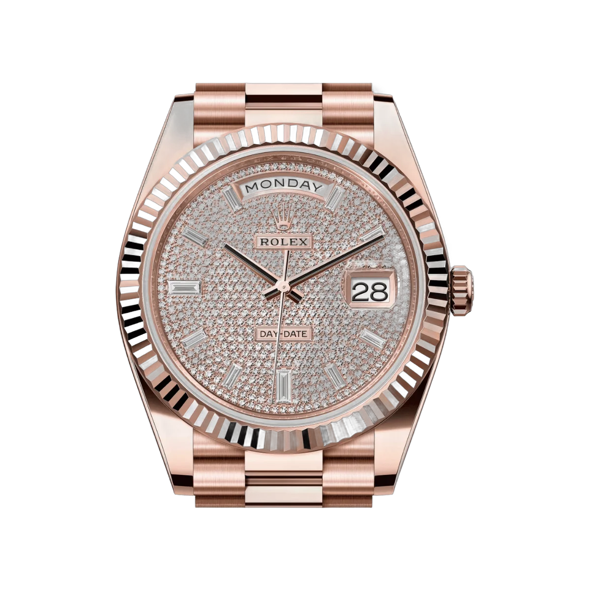 Rolex Day-Date 40 Oyster Perpetual 228235-0036 18ct Everose Gold Diamond Paved Dial 40mm Mens Watch – additional product photo 4