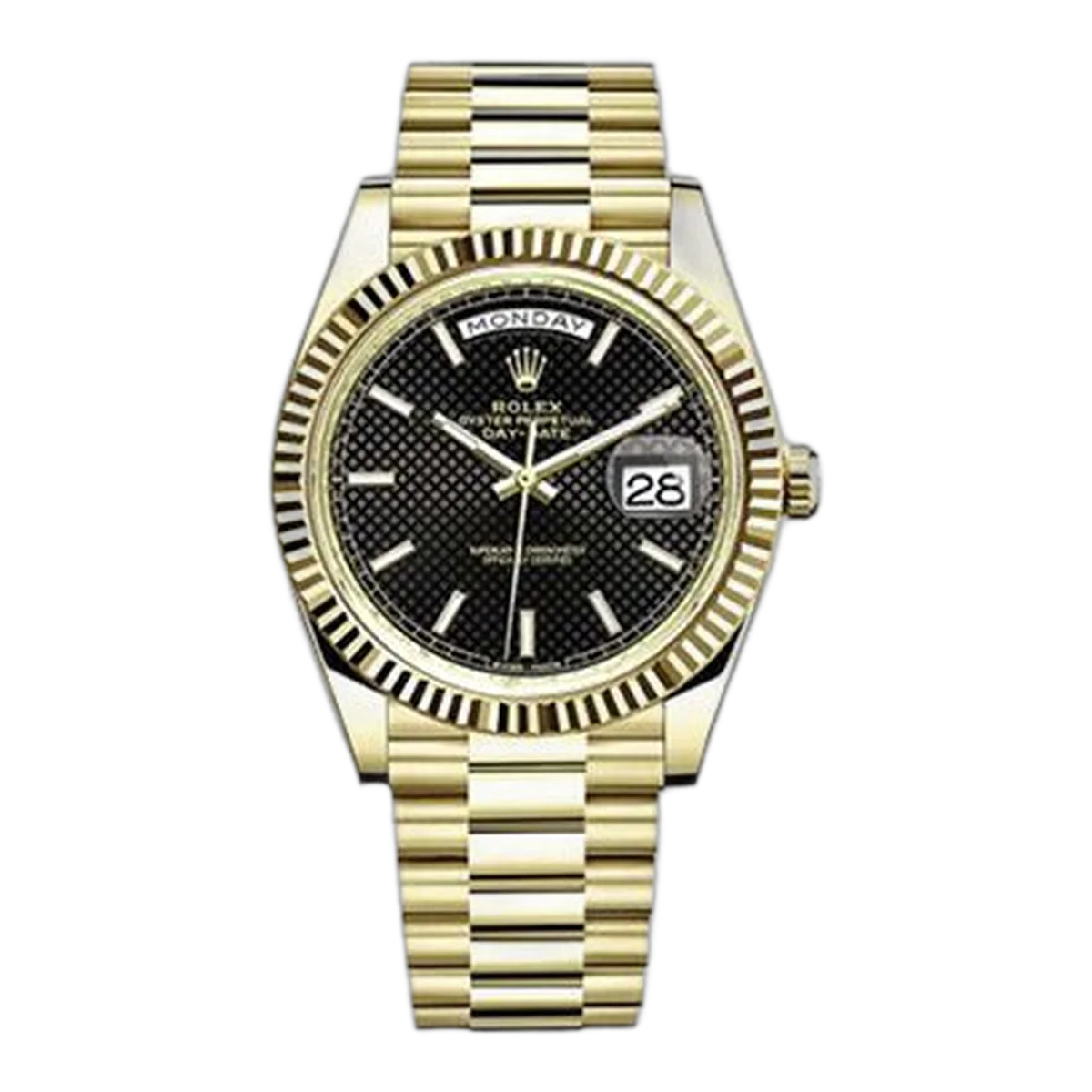 Rolex Day-Date 40Mm 18Kt Yellow Gold With Fluted Bezel Automatic Men's Watch