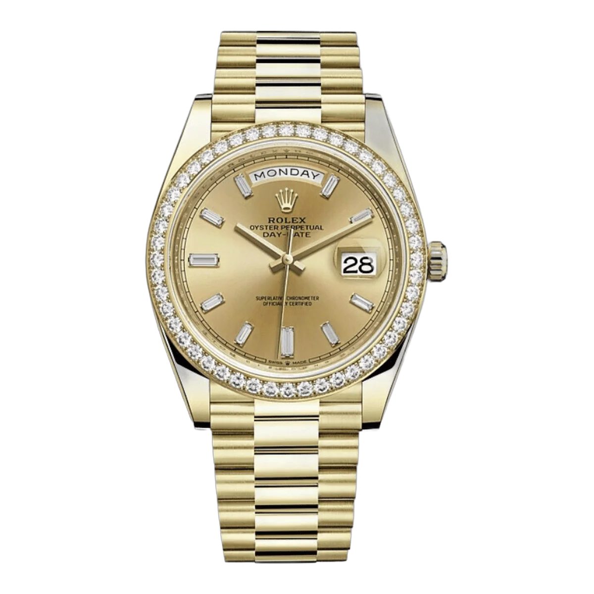 Rolex Day-Date M228348Rbr-0002 Oyster, Yellow Gold And Diamonds