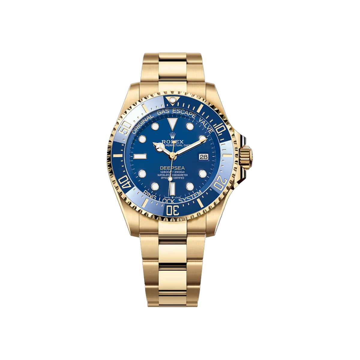 Rolex Deepsea 136668LB-0001 Yellow Gold Blue Dial 44mm Men’S Watch