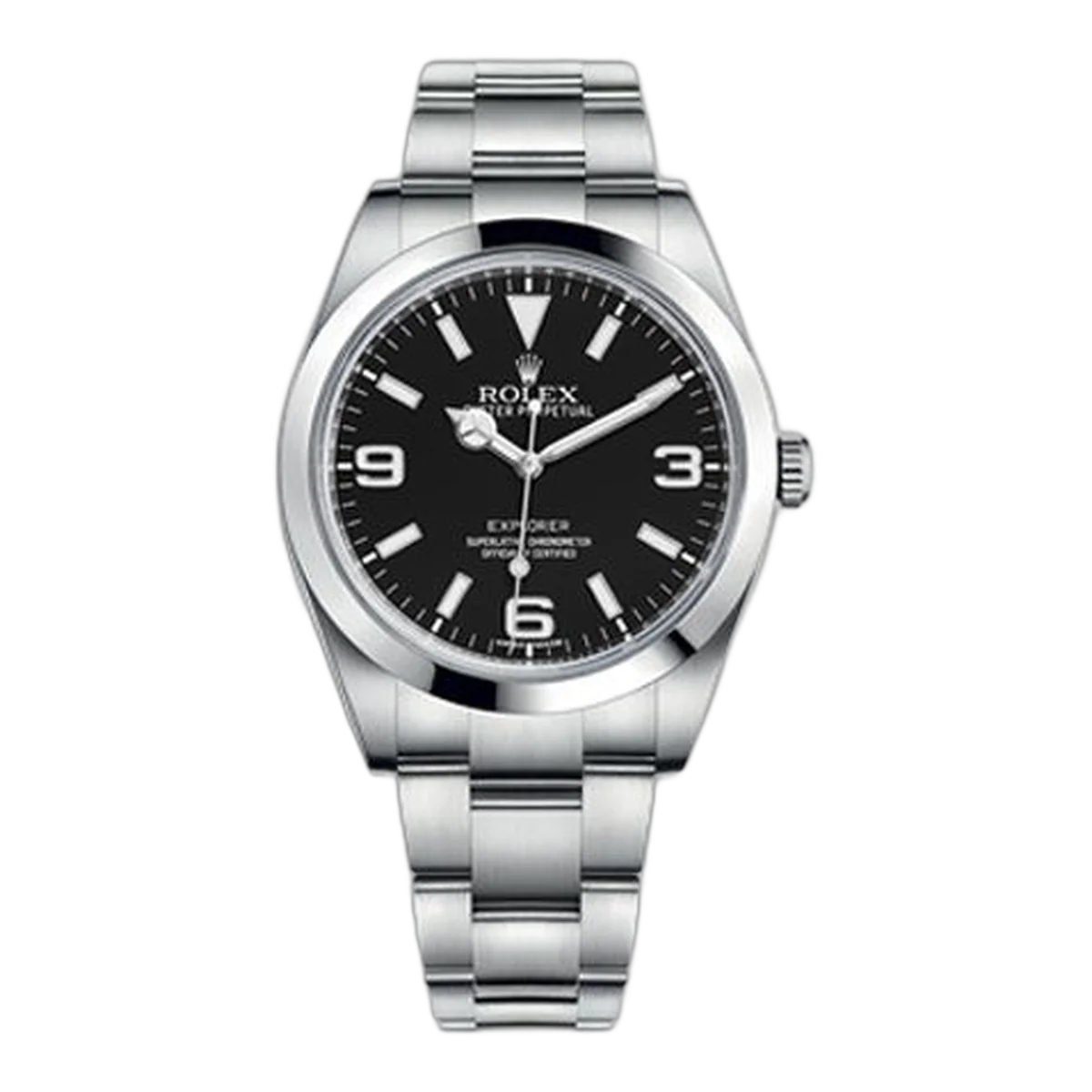 Rolex Explorer Black Dial 39Mm Stainless Steel Oyster Bracelet Automatic Men's Watch