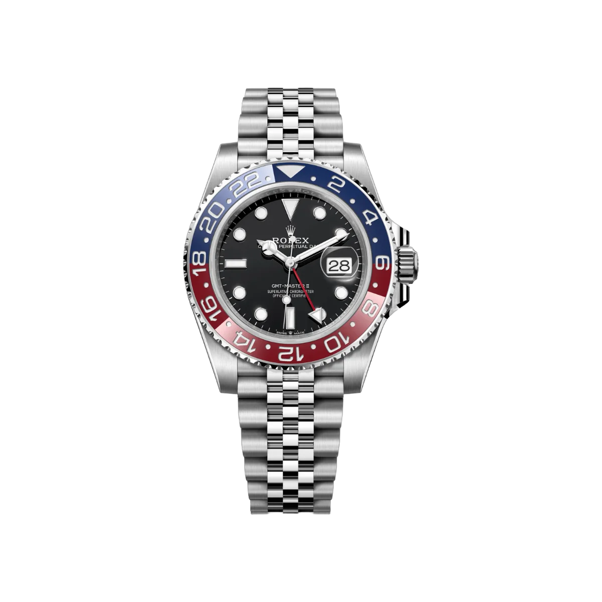 Rolex Gmt Master II 126710BLRO-0001 Pepsi Oystersteel Jubilee Bracelet Black Dial
