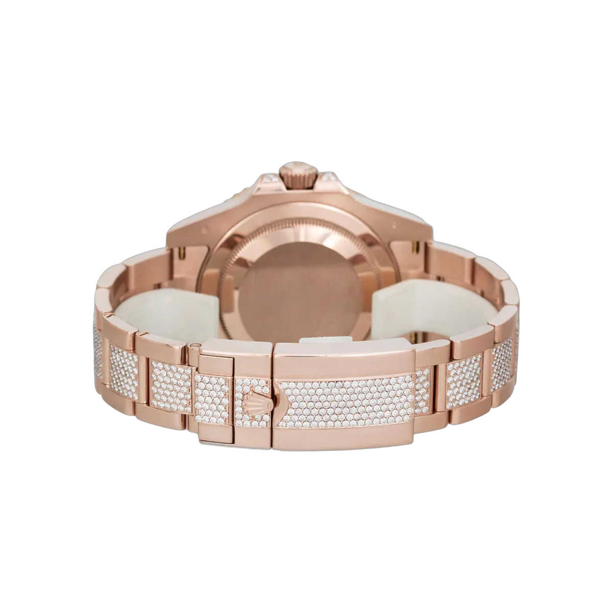 Rolex GMT Master II 126755SARU Rose Gold 40mm Pave Diamond Dial Men's Watch – additional product photo 3