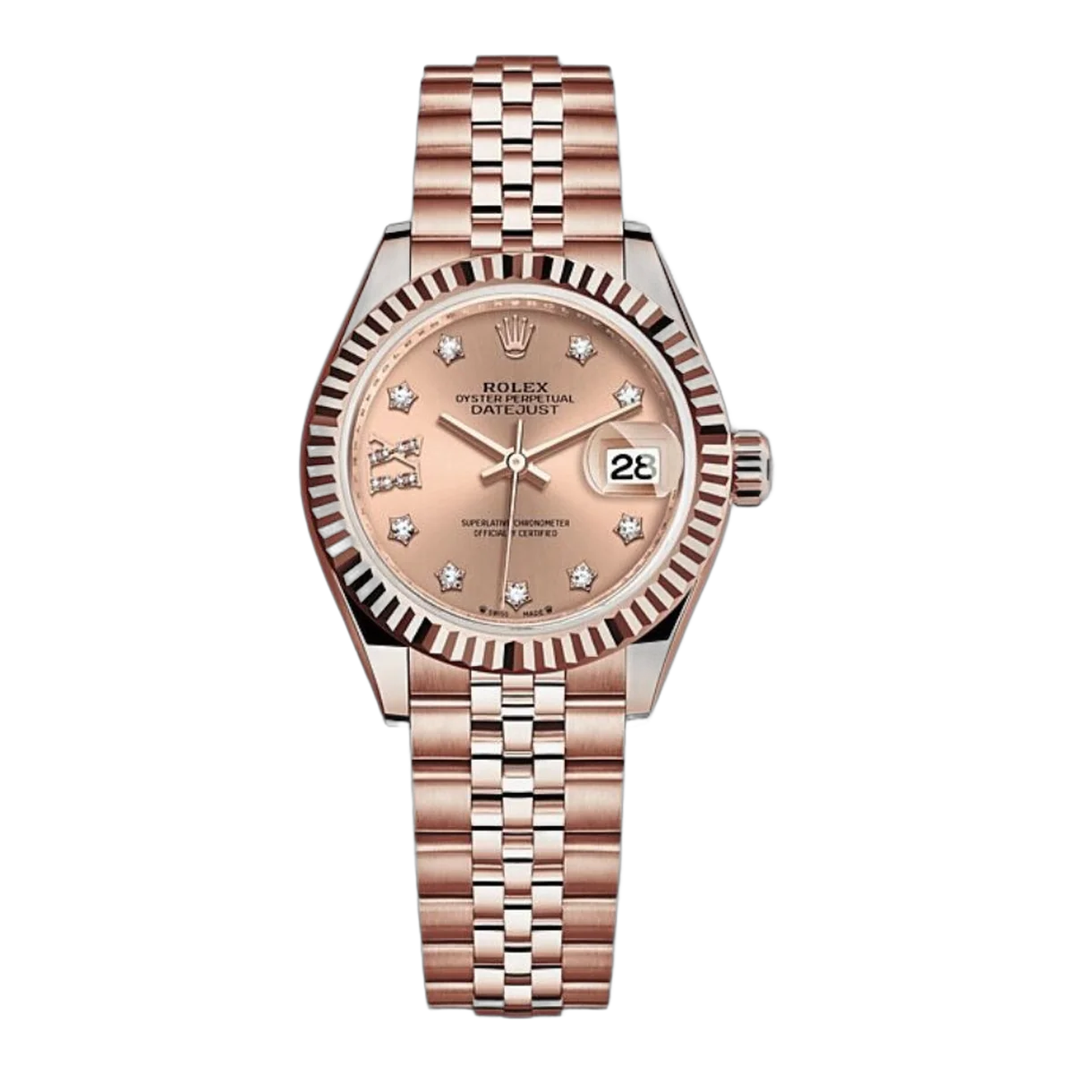 Rolex Lady-Datejust M279175-0030 Oyster 28 Mm Everose Gold