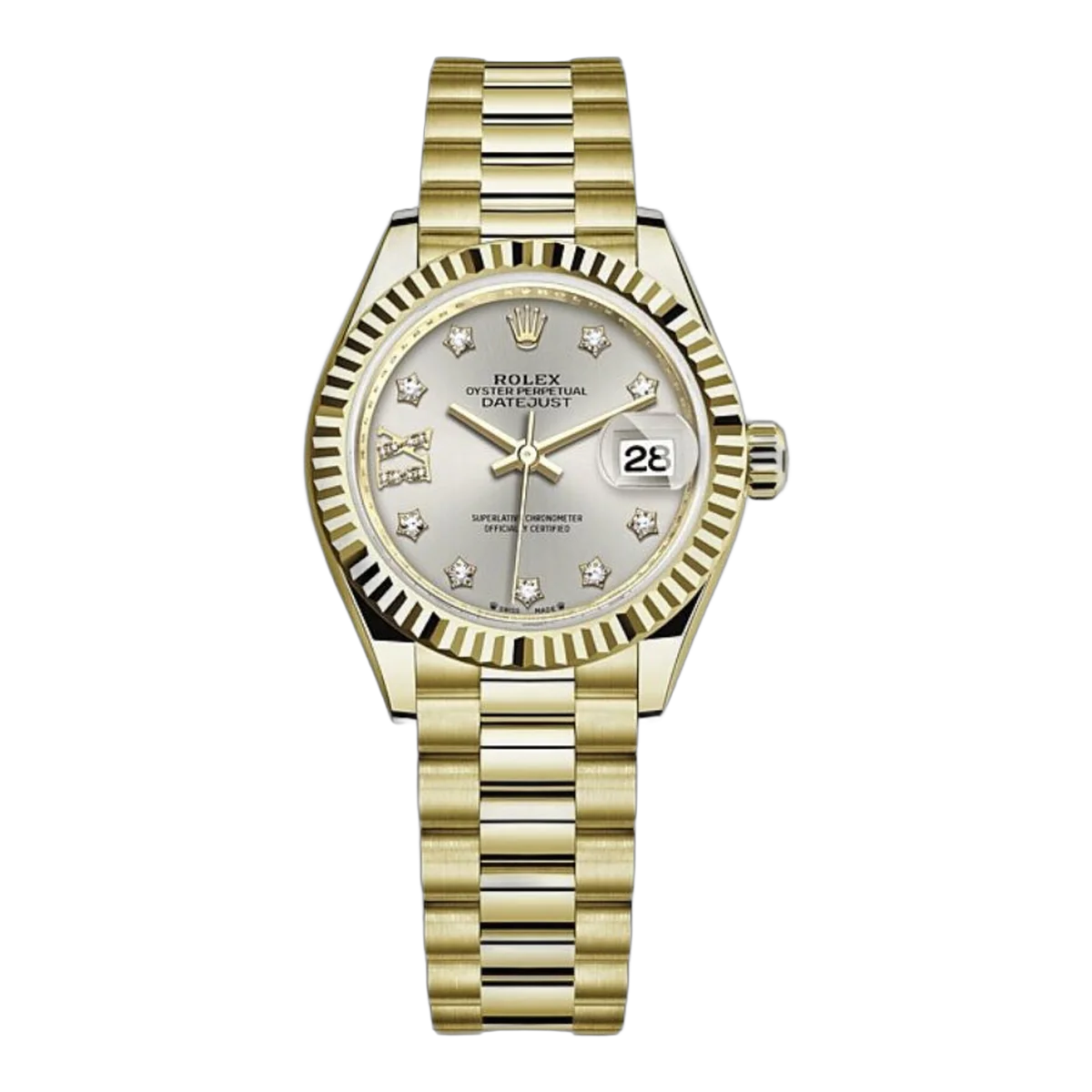 Rolex Lady-Datejust M279178-0002 Oyster 28 Mm Yellow Gold