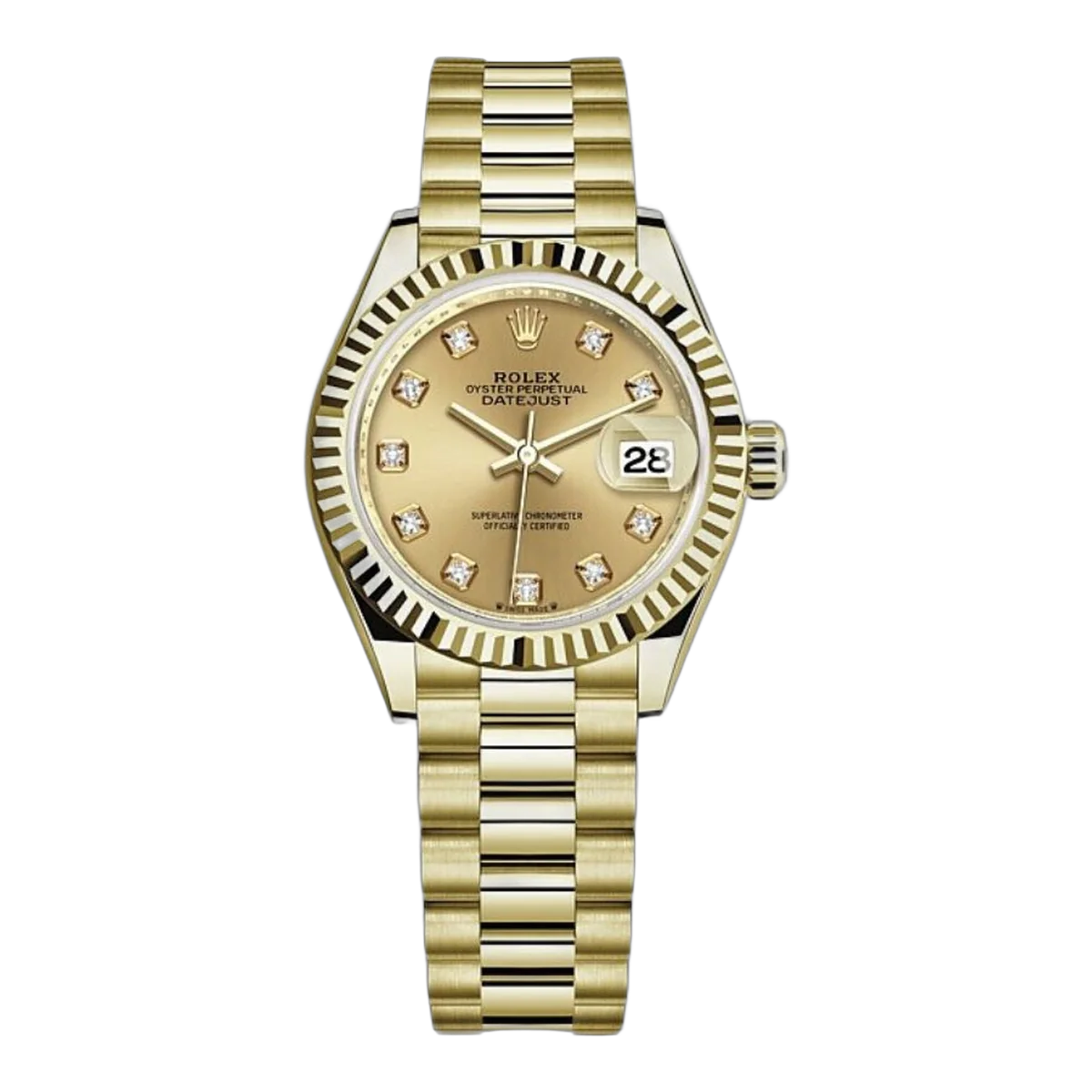 Rolex Lady Datejust M279178-0017 28 Mm Oyster Yellow Gold
