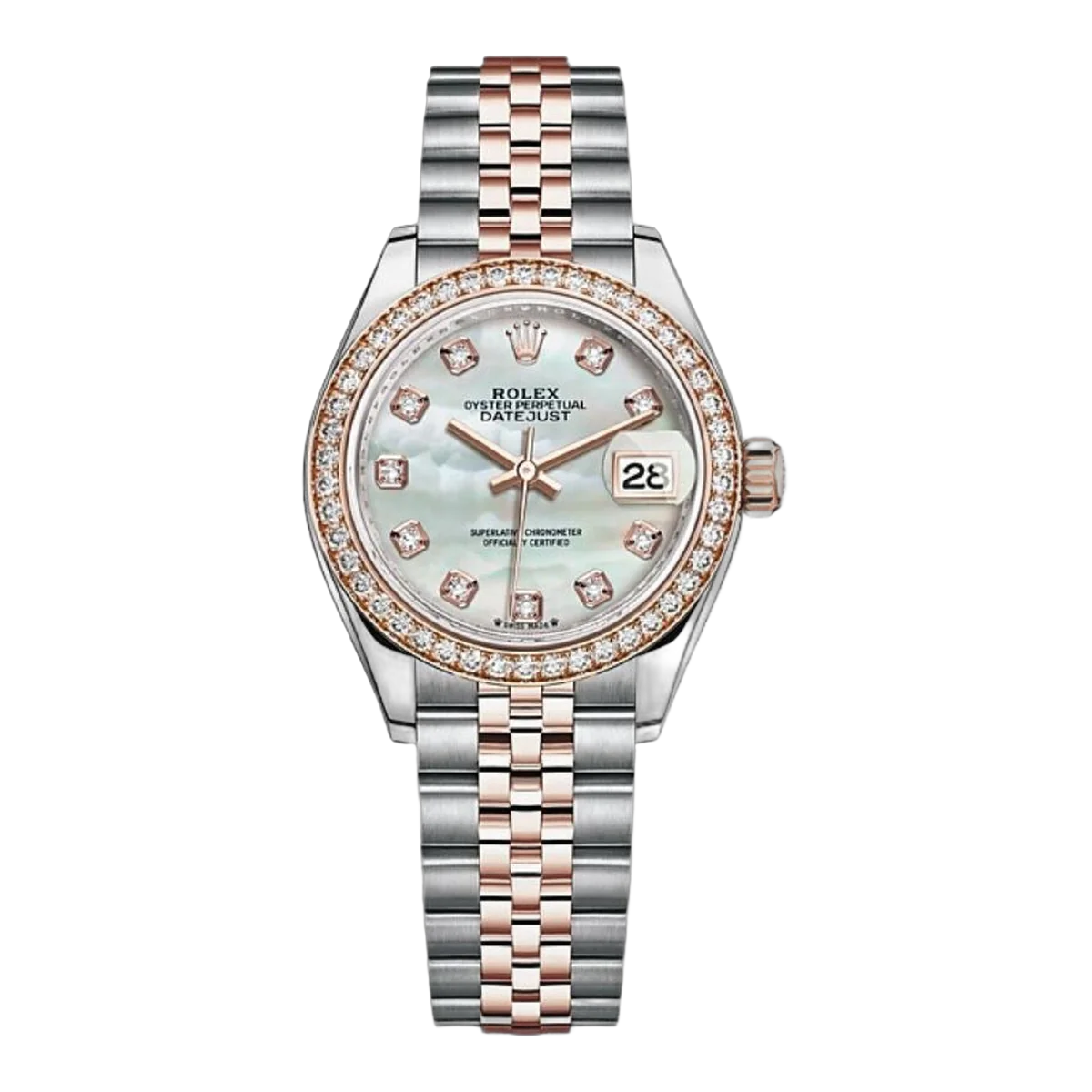 Rolex Lady Datejust M79381Rbr-0013, Oystersteel, Everose Gold And Diamonds