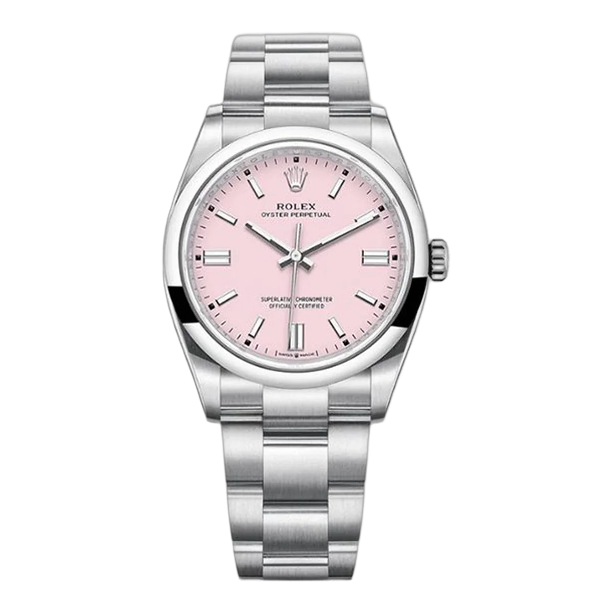 Rolex Oyster Perpetual 277200-004 Candy Pink Index Dial 31Mm Stainless Steel Oyster Bracelet Ladies Watch