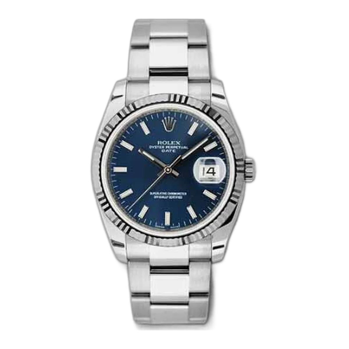 Rolex Oyster Perpetual Date 34Mm Stainless Steel Ladies Watch