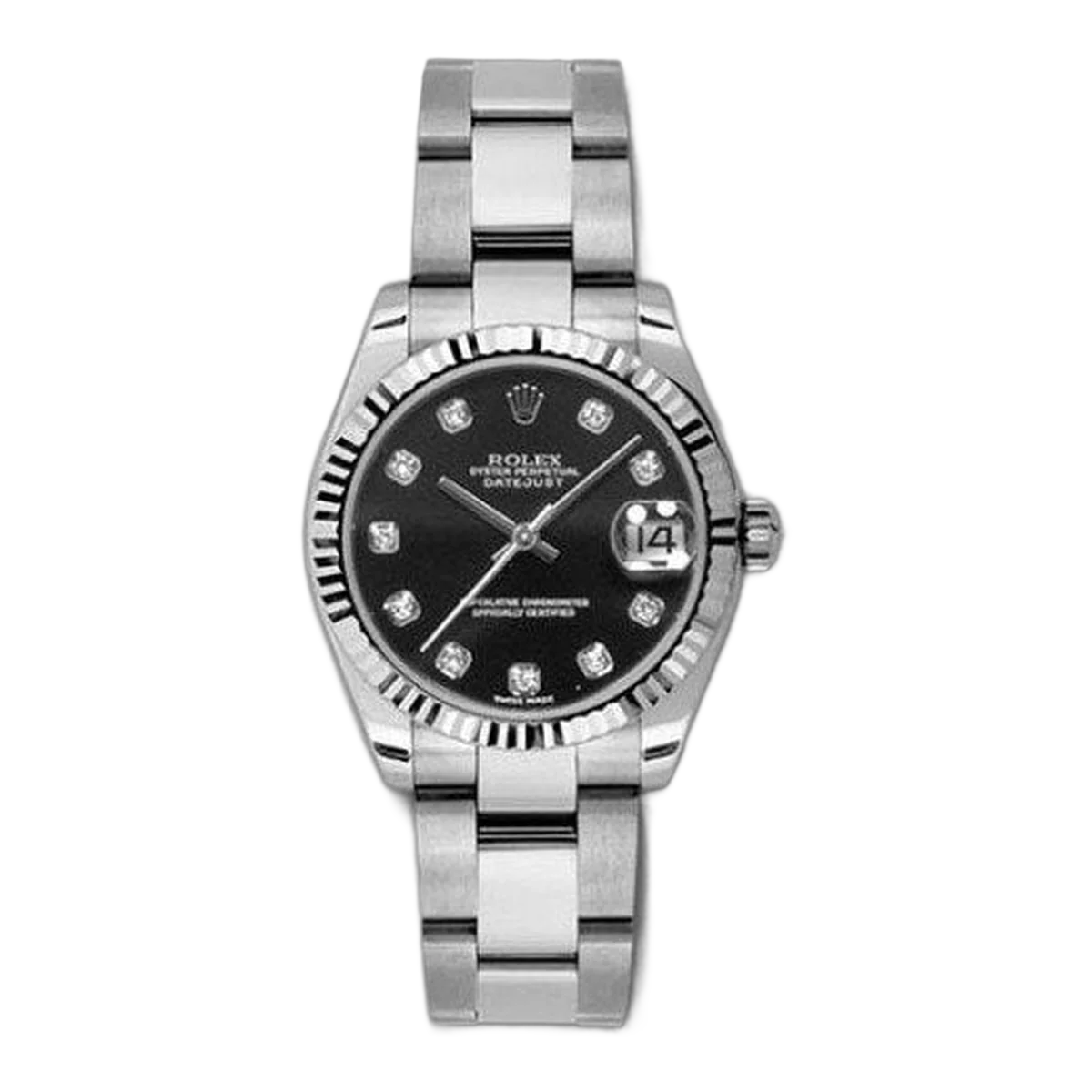 Rolex Oyster Perpetual Datejust Stainless Steel 31Mm Ladies Watch