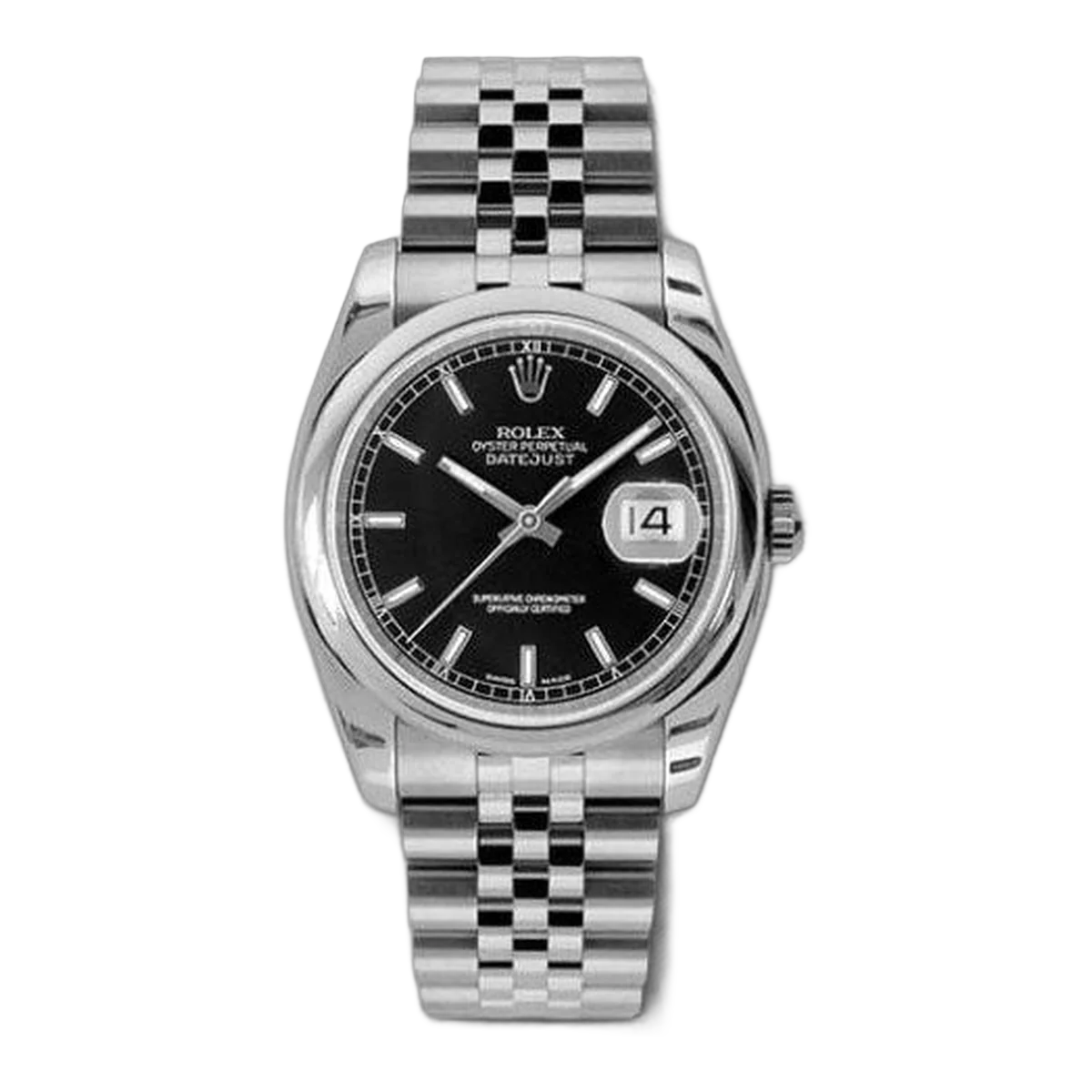 Rolex Oyster Perpetual Datejust Stainless Steel 36Mm Men's Watch