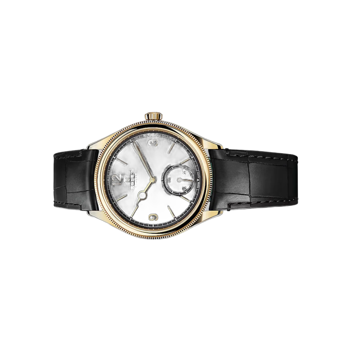 Rolex Perpetual 1908 – 52508-0002 Yellow Gold & Fluted Bezel Black Dial 39mm Men’s Watch – additional product photo 2