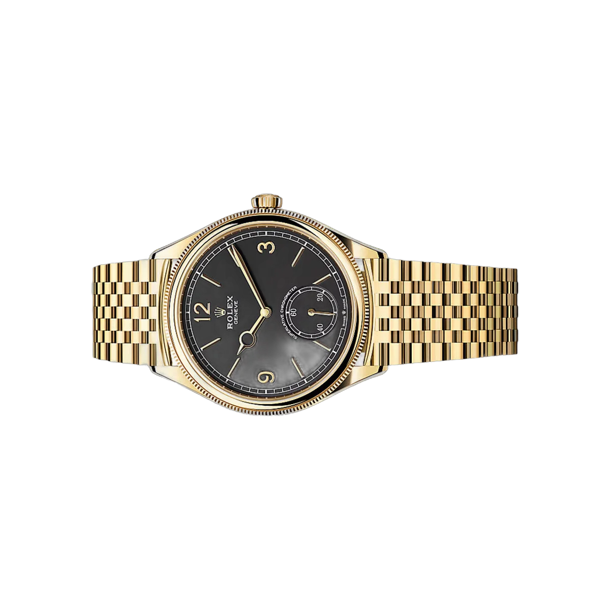 Rolex Perpetual 1908 - 52508-0007 Yellow Gold Settimo Bracelet Black Dial 39mm Unisex Watch – additional product photo 2