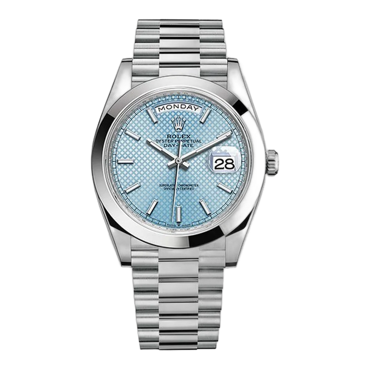 Rolex Perpetual Day Date 228206 Ibdmip Ice Blue 40Mm Platinum Men's Watch