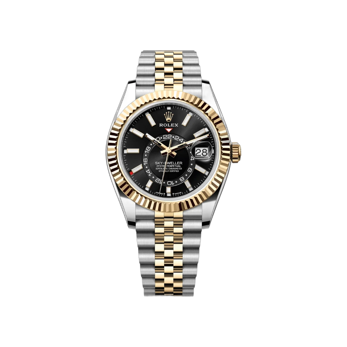 Rolex Sky Dweller 336933-0004 Oystersteel Yellow Gold Bright Black Dial 42mm Men’s Watch