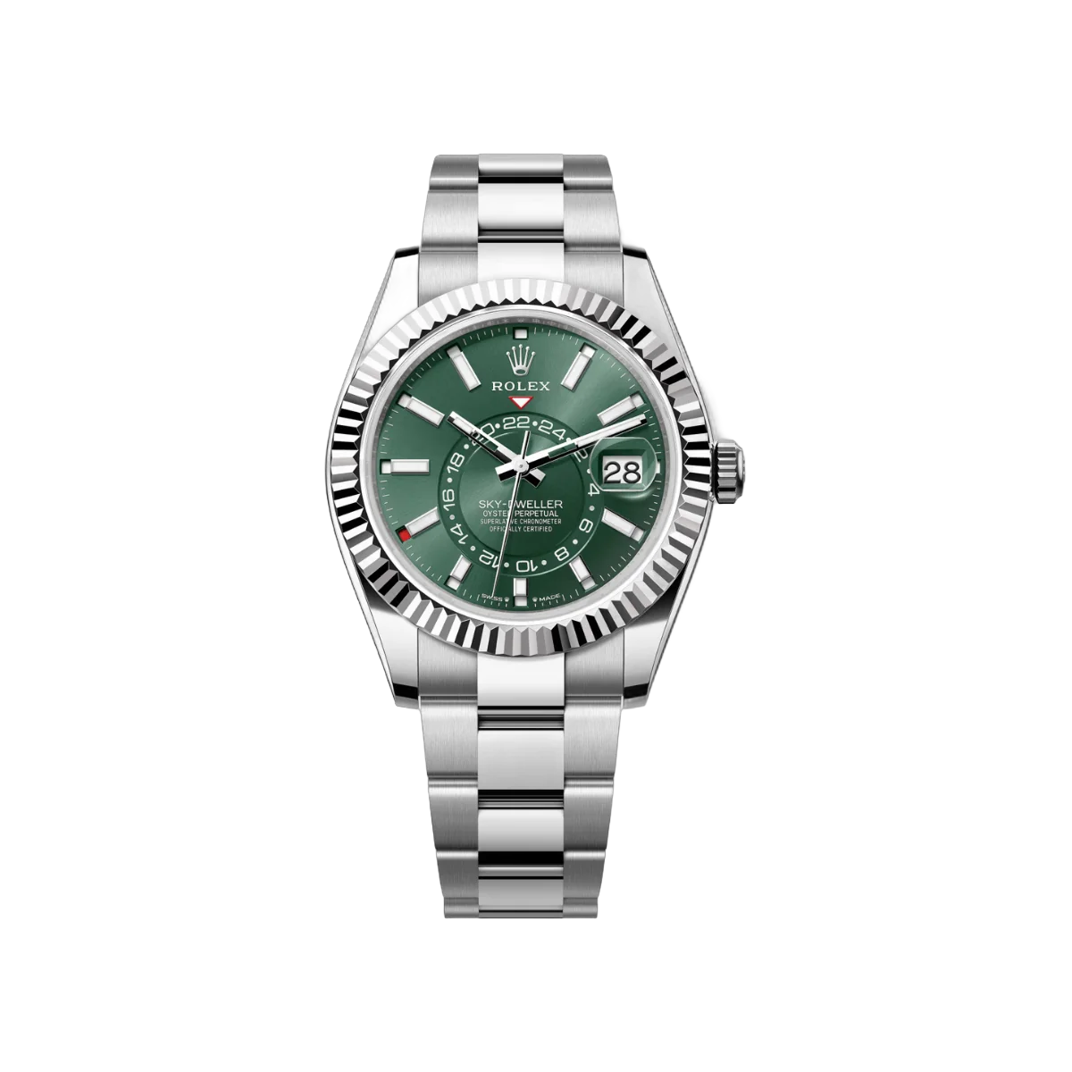 Rolex Sky Dweller 336934-0001 White Gold Mint Green Dial 42mm Men’s Watch