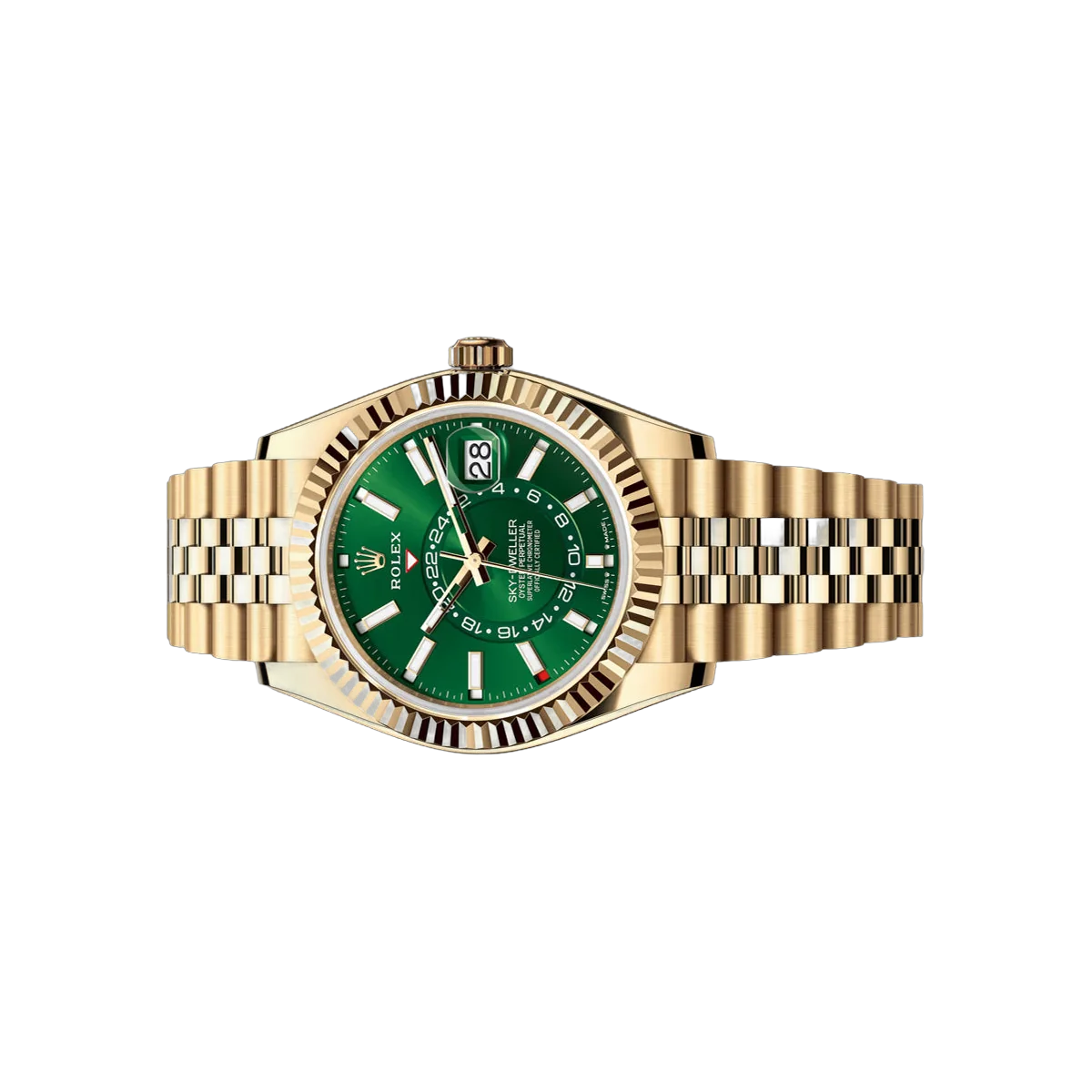 Rolex Sky-Dweller 336938-0008 Yellow Gold 42mm Green Dial Men’s Watch – additional product photo 2