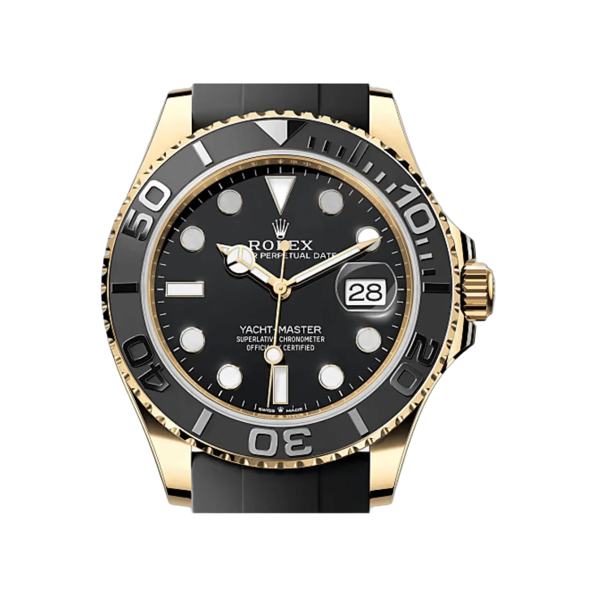 Rolex Yacht Master 226658-0001 Yellow Gold Black Straps 42mm Black Dial Men's Watch – additional product photo 3