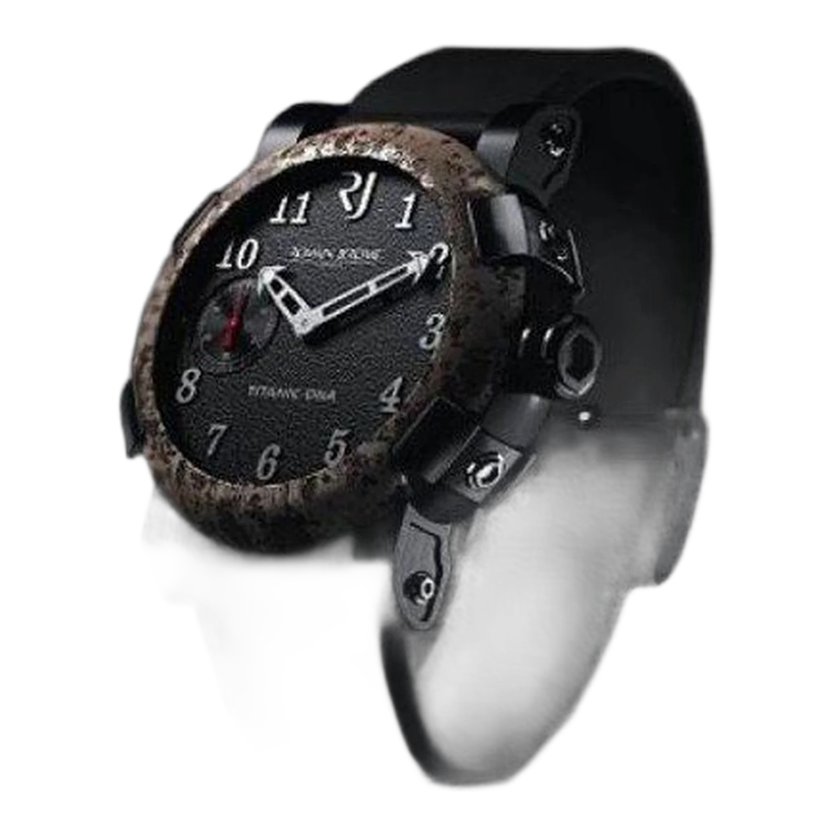 Romain Jerome Titanic Dna Chrono Oxy Steel 50Mm Stainless Steel &Amp; Black Pvd Men's Watch