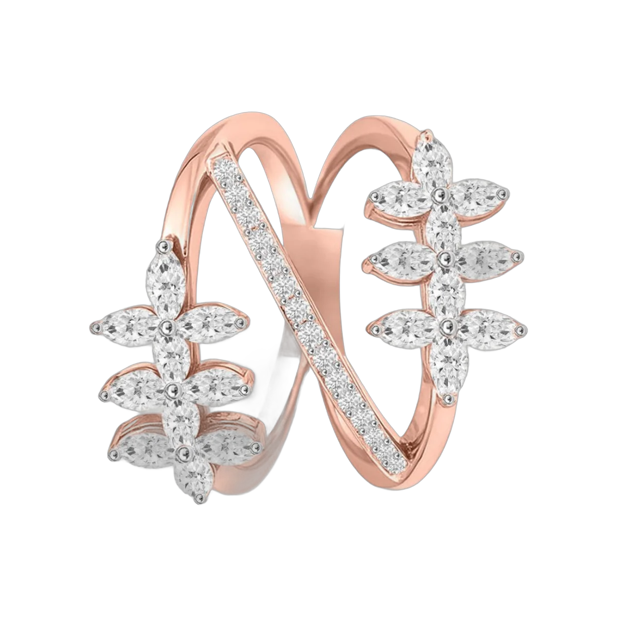 ROUND-MARQUISE RING-HRD-E-F/VS 1.12 CTS- A42R,Total Wt - 7.90gm – additional product photo 2